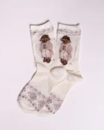 White Design Aunt Bear Funky Socks SN35 - Image 2