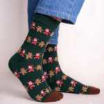 Santa & Teddy Bear Crew Socks FS043