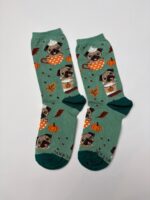 Pumpkin Spice Pug Crew Socks FS021 - Image 3