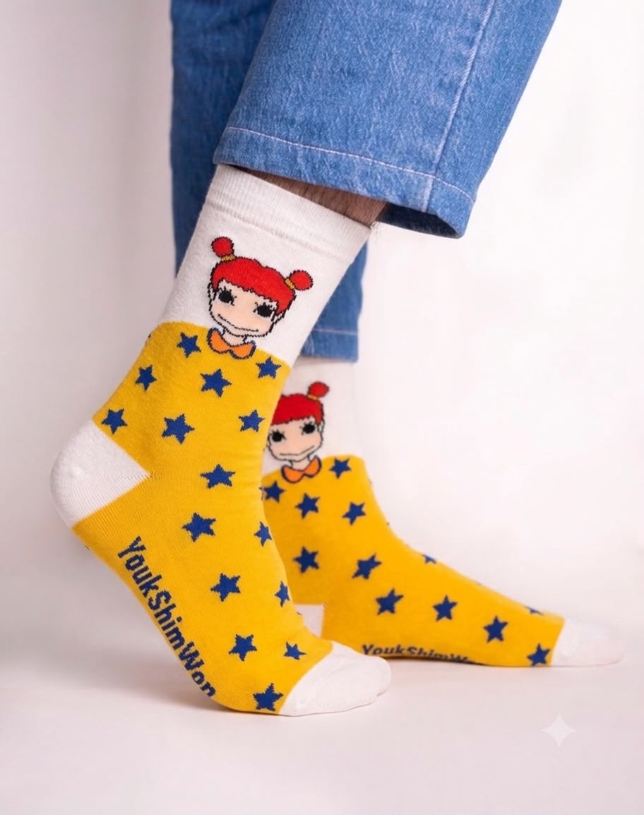 64696dad-34da-4938-9270-0f1d4ee8cdcf Starry Girl Crew Socks FS027 - Image 1