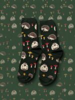 Woodland Hedgehog Crew Socks FS035 - Image 2