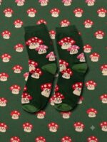 Happy Mushroom Crew Socks FS040 - Image 2
