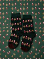Santa & Teddy Bear Crew Socks FS043 - Image 2