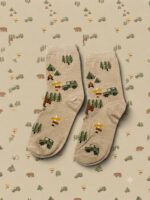 Campfire Bear Crew Socks FS039 - Image 2