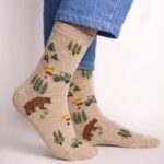 Campfire Bear Crew Socks FS039