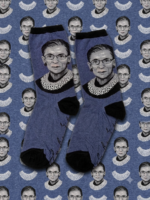 Ruth Bader Ginsburg Portrait Crew Socks FS031 - Image 2