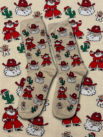 Cowboy Santa Crew Socks FS028 - Image 2