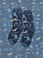 I Love My Mutt Crew Socks FS029 - Image 2