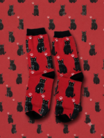 Tuxedo cat body red socks FS016 - Image 2