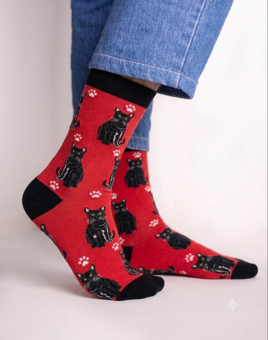 IMG_1390 Tuxedo cat body red socks FS016 - Image 1