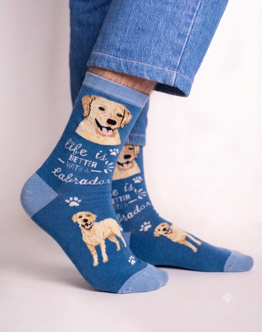 c9a2c536-0807-41a9-b82e-57e1d2a1dfe0 Life Is Better with a Labrador socks FS001 - Image 1