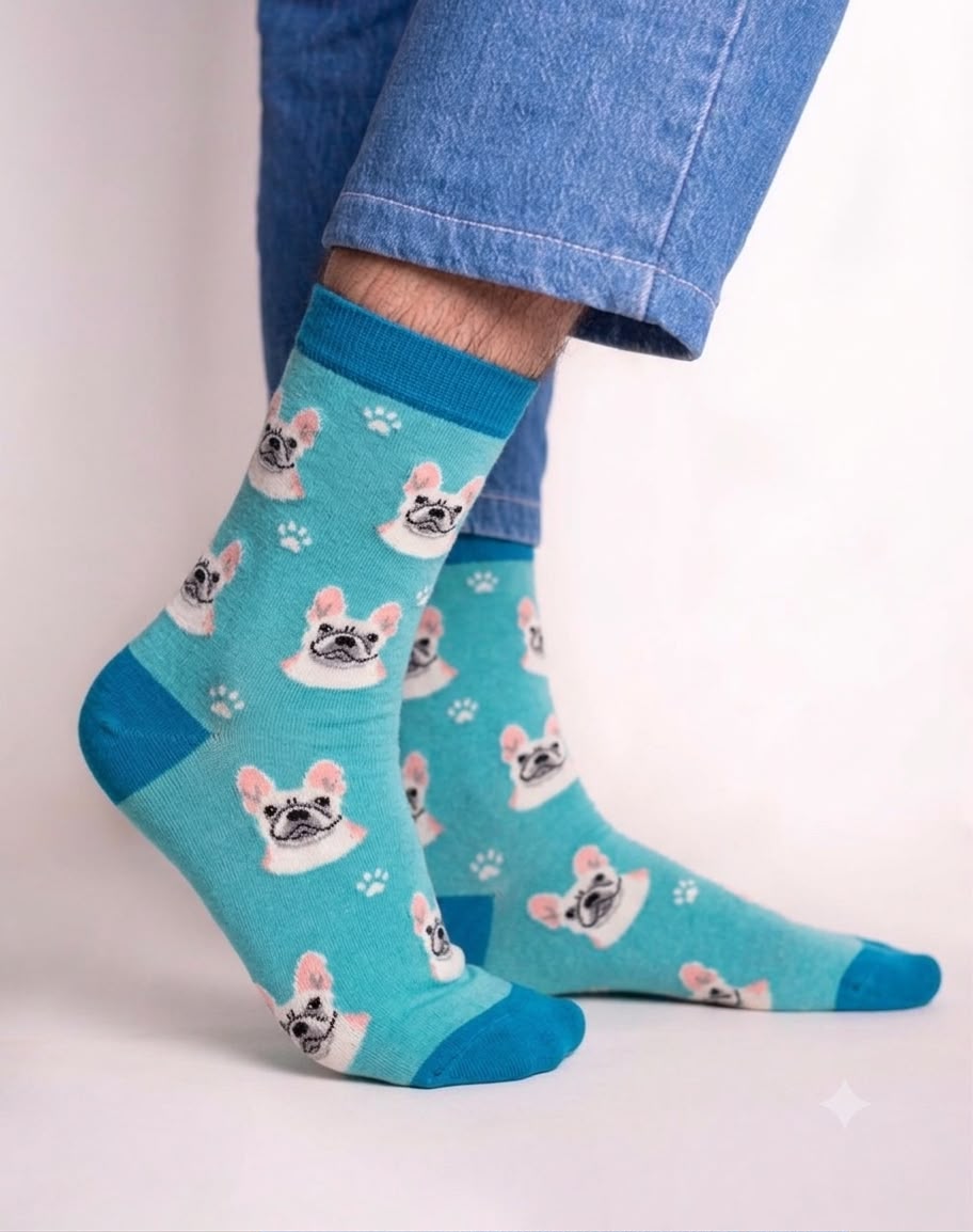 d00983bd-2577-4fda-9c91-9087e1013768 French Bulldog Faces Socks FS014 - Image 1